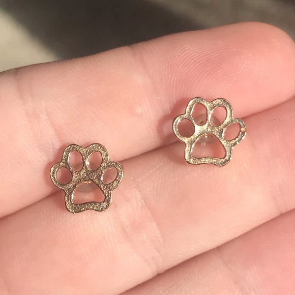 Jewelry - Gold Color Paw Stud Earrings